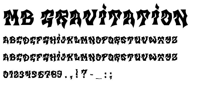 MB Gravitation font
